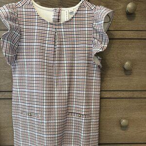 Janie and Jack Plaid Ruffle Sleeve Dress